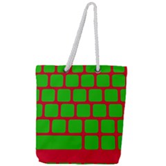 Keyboard Keys Computer Input Pc Full Print Rope Handle Tote (large) by Ravend