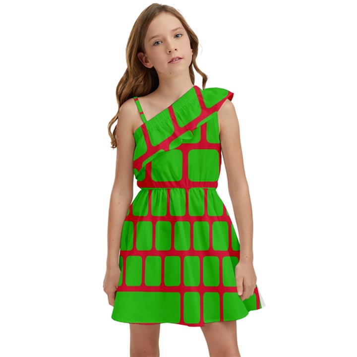 Keyboard Keys Computer Input Pc Kids  One Shoulder Party Dress