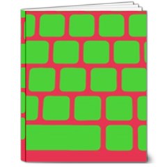 Keyboard Keys Computer Input Pc 8  X 10  Hardcover Notebook by Ravend