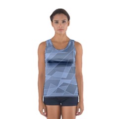 Lines Shapes Pattern Web Creative Sport Tank Top  by Ravend