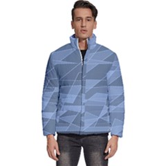 Lines Shapes Pattern Web Creative Men s Puffer Bubble Jacket Coat by Ravend