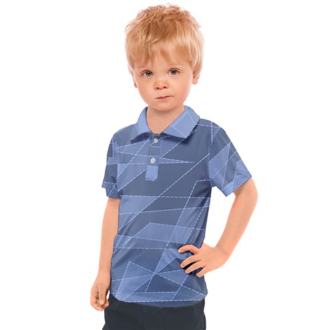 Lines Shapes Pattern Web Creative Kids  Polo T-shirt by Ravend