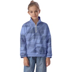 Lines Shapes Pattern Web Creative Kids  Half Zip Hoodie by Ravend