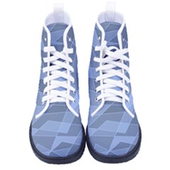 Lines Shapes Pattern Web Creative Men s High-top Canvas Sneakers by Ravend