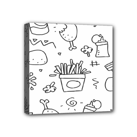 Set Chalk Out Scribble Collection Mini Canvas 4  X 4  (stretched) by Ravend