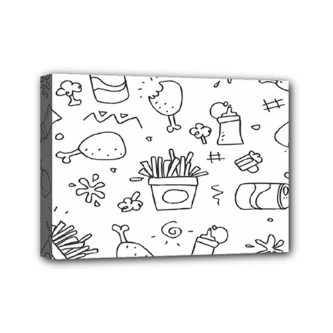 Set Chalk Out Scribble Collection Mini Canvas 7  X 5  (stretched) by Ravend