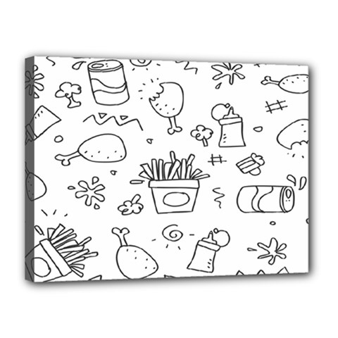 Set Chalk Out Scribble Collection Canvas 16  X 12  (stretched) by Ravend