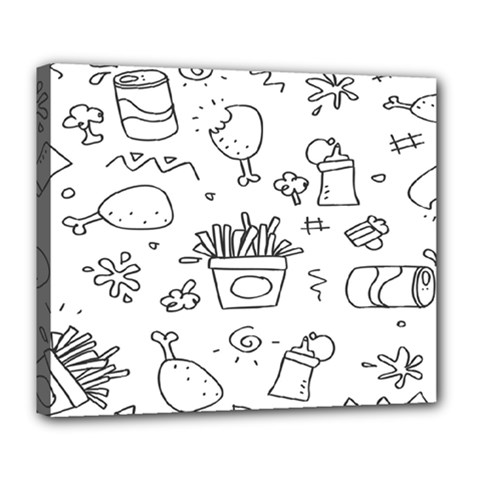 Set Chalk Out Scribble Collection Deluxe Canvas 24  X 20  (stretched) by Ravend