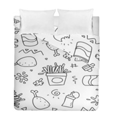 Set Chalk Out Scribble Collection Duvet Cover Double Side (full/ Double Size) by Ravend