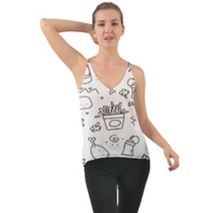 Set Chalk Out Scribble Collection Chiffon Cami by Ravend