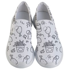 Set Chalk Out Scribble Collection Women s Lightweight Slip Ons by Ravend