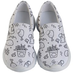 Set Chalk Out Scribble Collection Kids Lightweight Slip Ons by Ravend