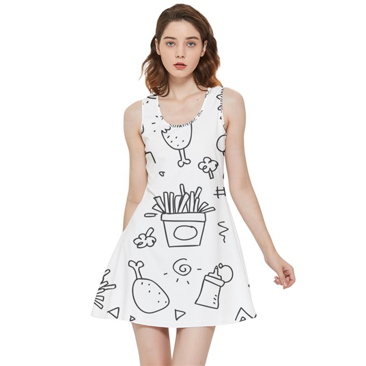 Set Chalk Out Scribble Collection Inside Out Reversible Sleeveless Dress