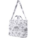 Set Chalk Out Scribble Collection Square Shoulder Tote Bag View1