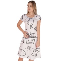 Set Chalk Out Scribble Collection Classic Short Sleeve Dress by Ravend