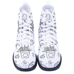 Set Chalk Out Scribble Collection Kid s High-top Canvas Sneakers