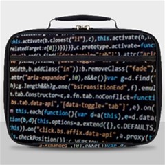 Close Up Code Coding Computer Full Print Lunch Bag by Amaryn4rt