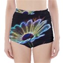 Flower Pattern Design Abstract Background High-Waisted Bikini Bottoms View1