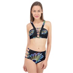 Flower Pattern Design Abstract Background Cage Up Bikini Set by Amaryn4rt