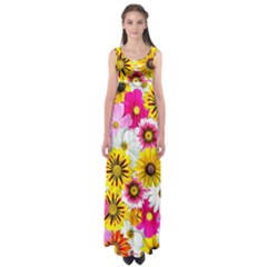 Flowers Blossom Bloom Nature Plant Empire Waist Maxi Dress by Amaryn4rt