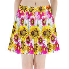 Flowers Blossom Bloom Nature Plant Pleated Mini Skirt by Amaryn4rt