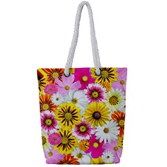 Flowers Blossom Bloom Nature Plant Full Print Rope Handle Tote (small) by Amaryn4rt