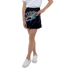 Flower Pattern Design Abstract Background Kids  Tennis Skirt by Amaryn4rt