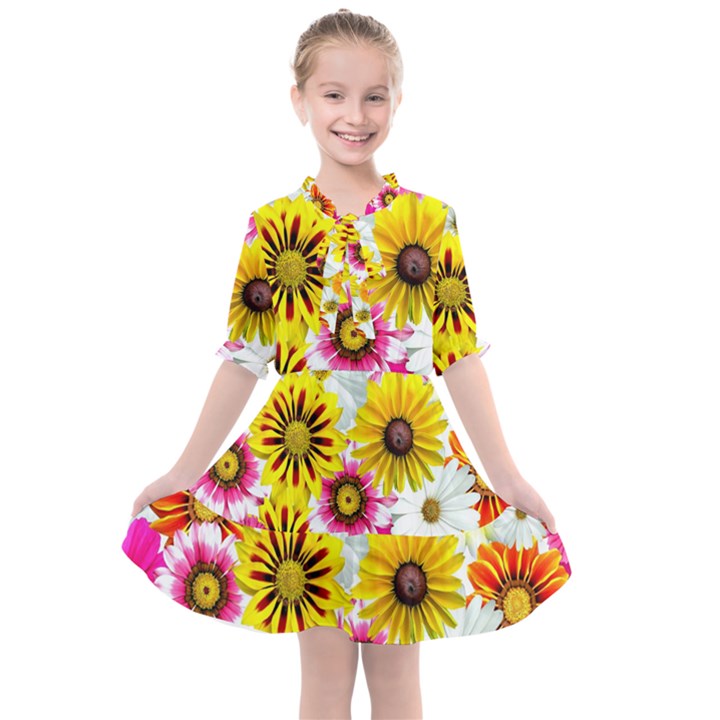 Flowers Blossom Bloom Nature Plant Kids  All Frills Chiffon Dress