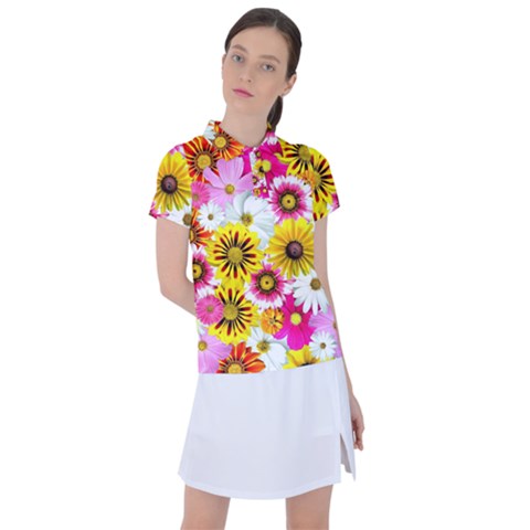 Flowers Blossom Bloom Nature Plant Women s Polo T-shirt by Amaryn4rt