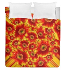 Gerbera Flowers Blossom Bloom Duvet Cover Double Side (queen Size) by Amaryn4rt