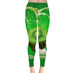 Kiwi Fruit Vitamins Healthy Cut Everyday Leggings  by Amaryn4rt