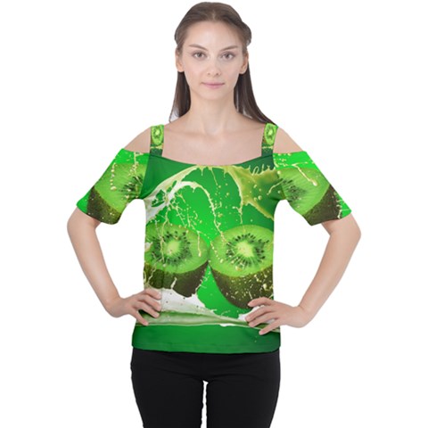 Kiwi Fruit Vitamins Healthy Cut Cutout Shoulder T-shirt by Amaryn4rt