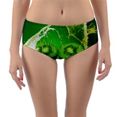 Kiwi Fruit Vitamins Healthy Cut Reversible Mid-waist Bikini Bottoms by Amaryn4rt