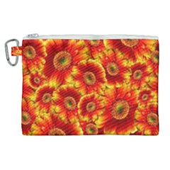 Gerbera Flowers Blossom Bloom Canvas Cosmetic Bag (xl) by Amaryn4rt