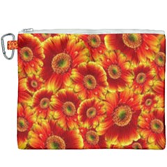 Gerbera Flowers Blossom Bloom Canvas Cosmetic Bag (xxxl) by Amaryn4rt