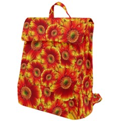 Gerbera Flowers Blossom Bloom Flap Top Backpack by Amaryn4rt