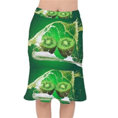 Kiwi Fruit Vitamins Healthy Cut Short Mermaid Skirt by Amaryn4rt