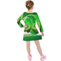 Kiwi Fruit Vitamins Healthy Cut Kids  Long Sleeve Velvet Dress View2