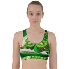 Kiwi Fruit Vitamins Healthy Cut Back Weave Sports Bra by Amaryn4rt