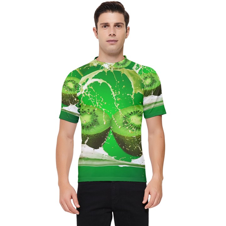 Kiwi Fruit Vitamins Healthy Cut Men s Short Sleeve Rash Guard