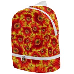 Gerbera Flowers Blossom Bloom Zip Bottom Backpack by Amaryn4rt