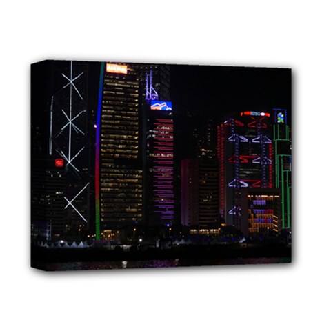 Hong Kong China Asia Skyscraper Deluxe Canvas 14  X 11  (stretched) by Amaryn4rt