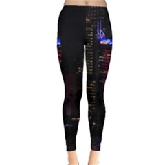 Hong Kong China Asia Skyscraper Everyday Leggings  by Amaryn4rt