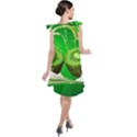 Kiwi Fruit Vitamins Healthy Cut Tie Up Tunic Dress View2