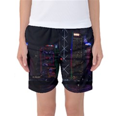 Hong Kong China Asia Skyscraper Women s Basketball Shorts by Amaryn4rt