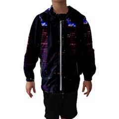 Hong Kong China Asia Skyscraper Kids  Hooded Windbreaker by Amaryn4rt