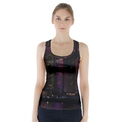 Hong Kong China Asia Skyscraper Racer Back Sports Top by Amaryn4rt