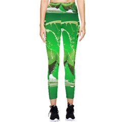 Kiwi Fruit Vitamins Healthy Cut Pocket Leggings  by Amaryn4rt