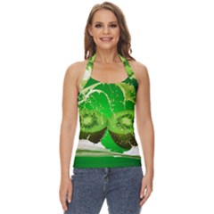 Kiwi Fruit Vitamins Healthy Cut Basic Halter Top by Amaryn4rt