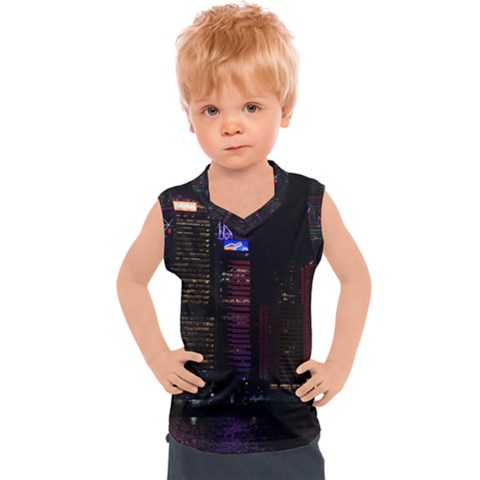 Hong Kong China Asia Skyscraper Kids  Sport Tank Top by Amaryn4rt